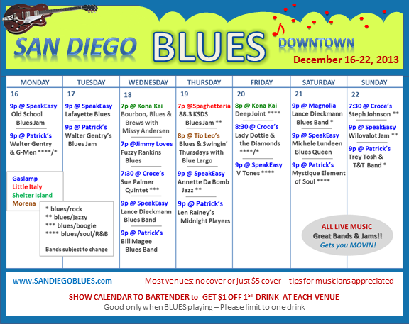 Blues Calendar - Dec 16