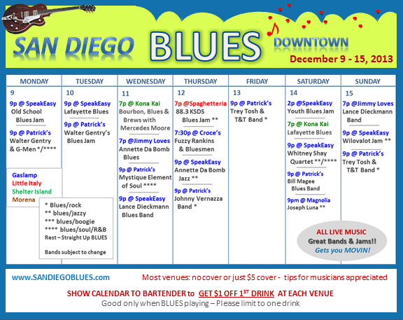 Blues Calendar - Dec 9